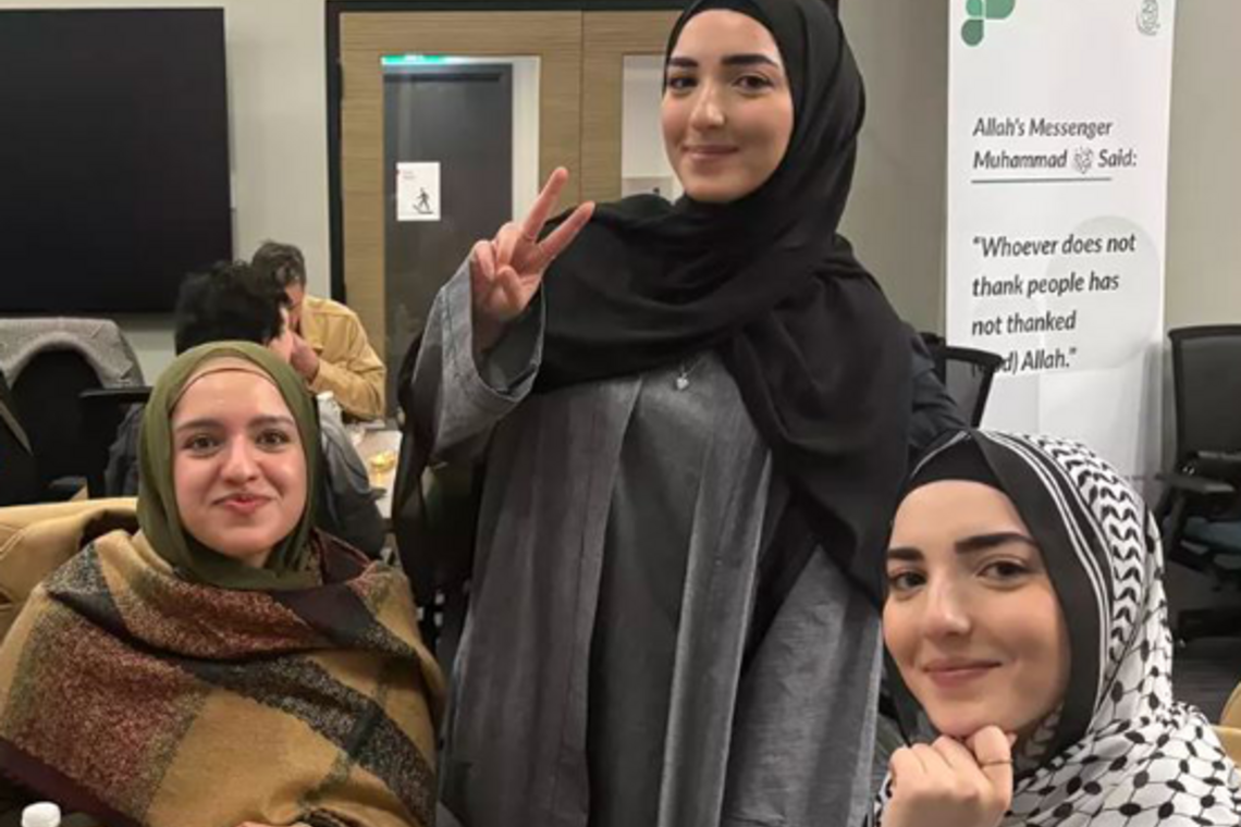 Students and Muslim community members gather for an Iftar dinner, in a special collaboration between the Calgary chapter of the Islamic Council of North America and the Faculty of Social Work